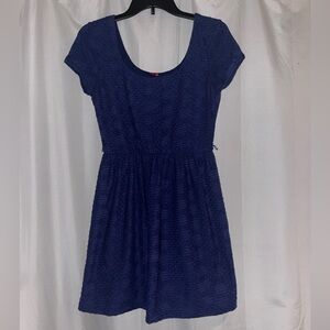 Navy blue dress with floral pattern size small
